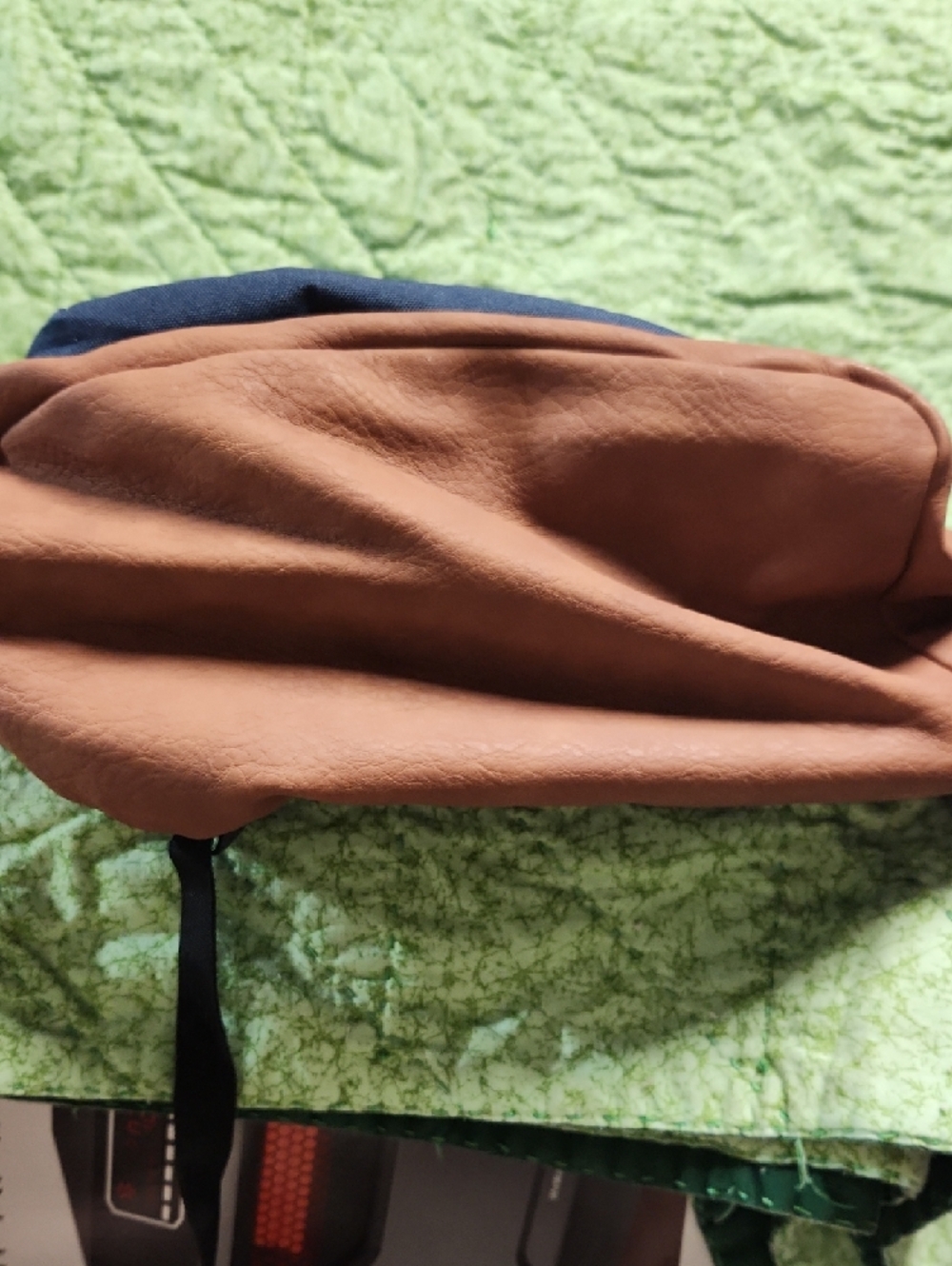 Jansport Navy Blue Backpack with Tan Base - Picture 8 of 8